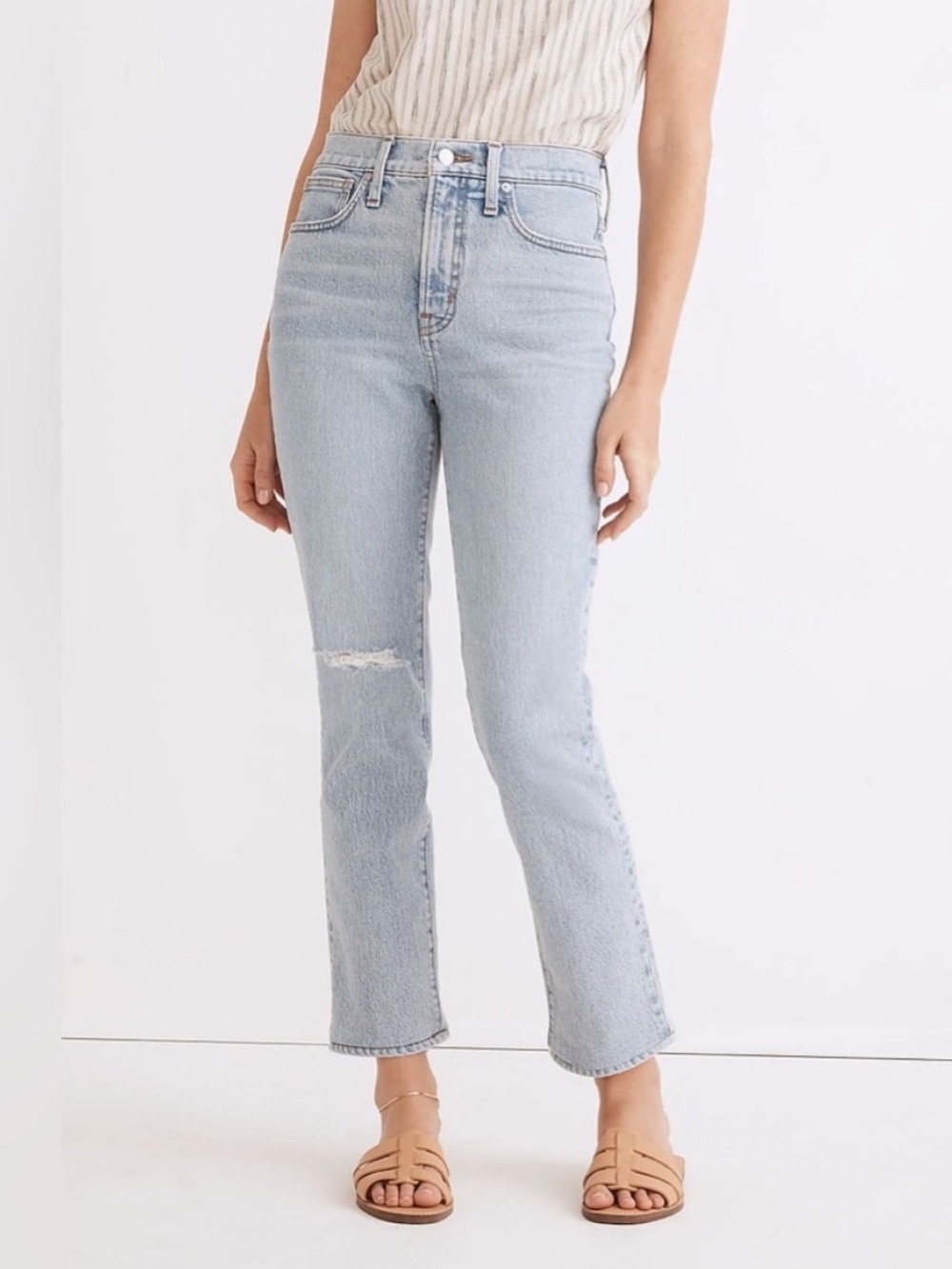 Madewell The Perfect Vintage Crop Light Wash Jeans Size 24